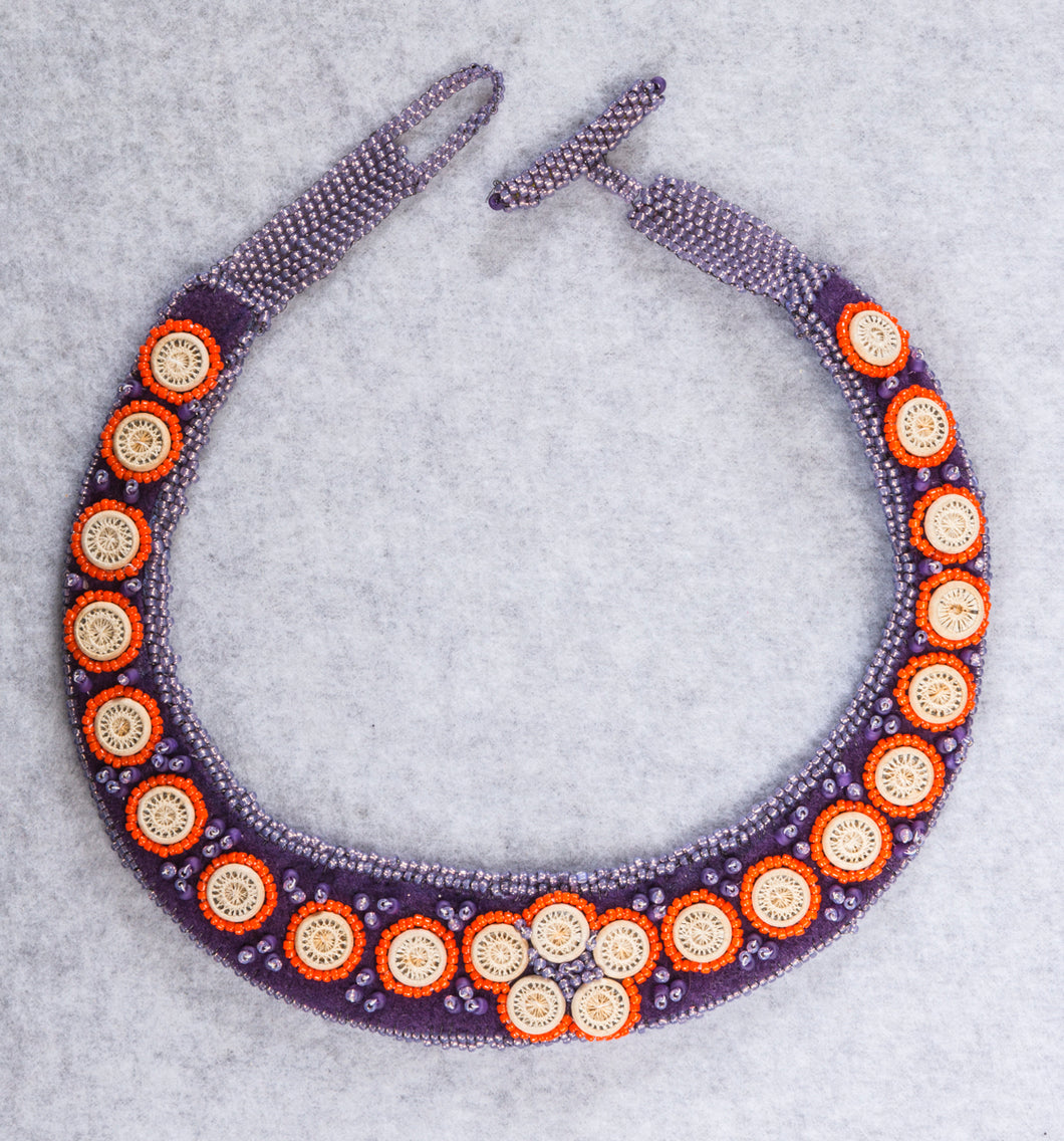 Mauritania Button Embroidered Collar